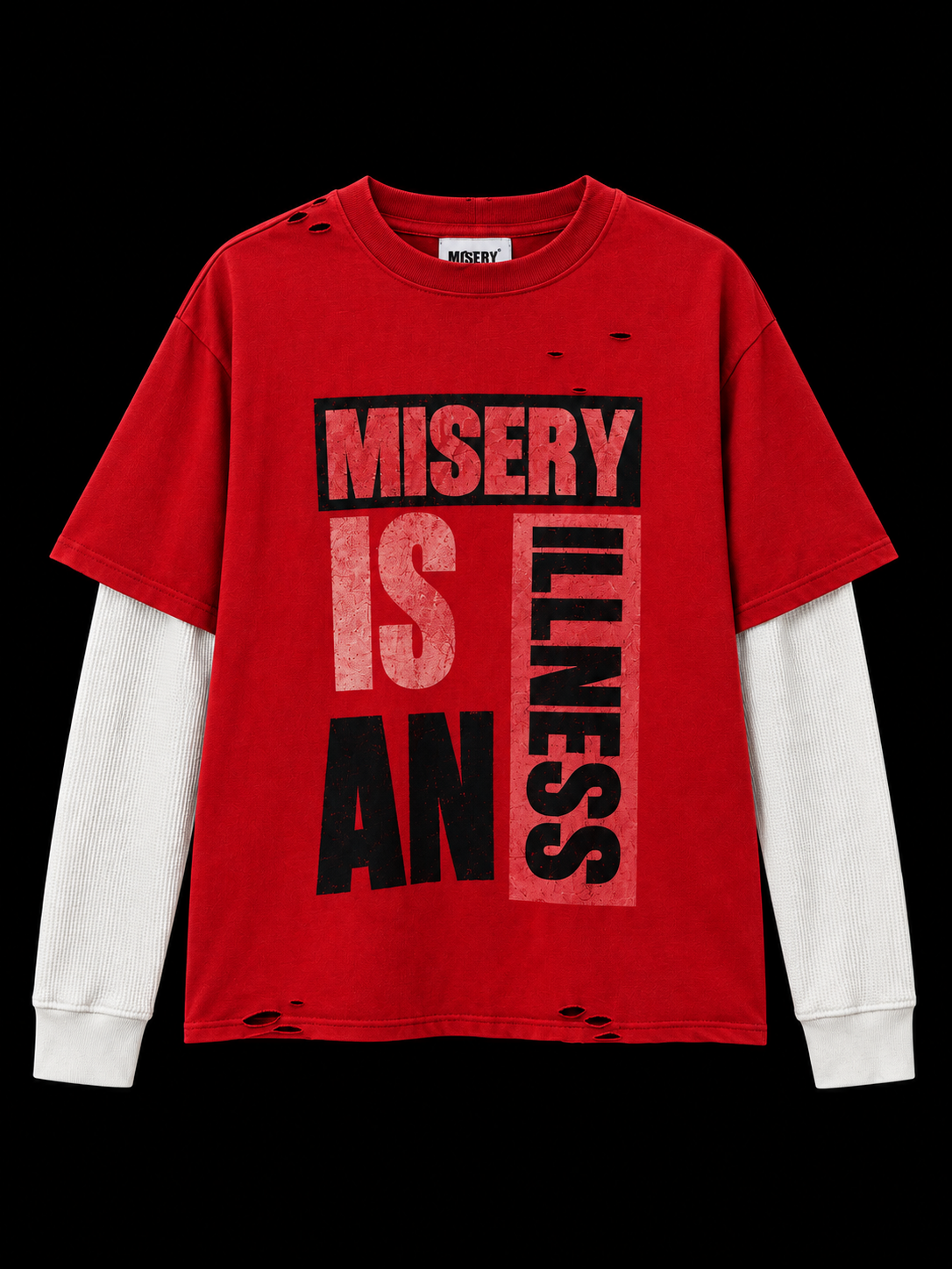 MISERY IS AN ILLNESS SKATER TEE